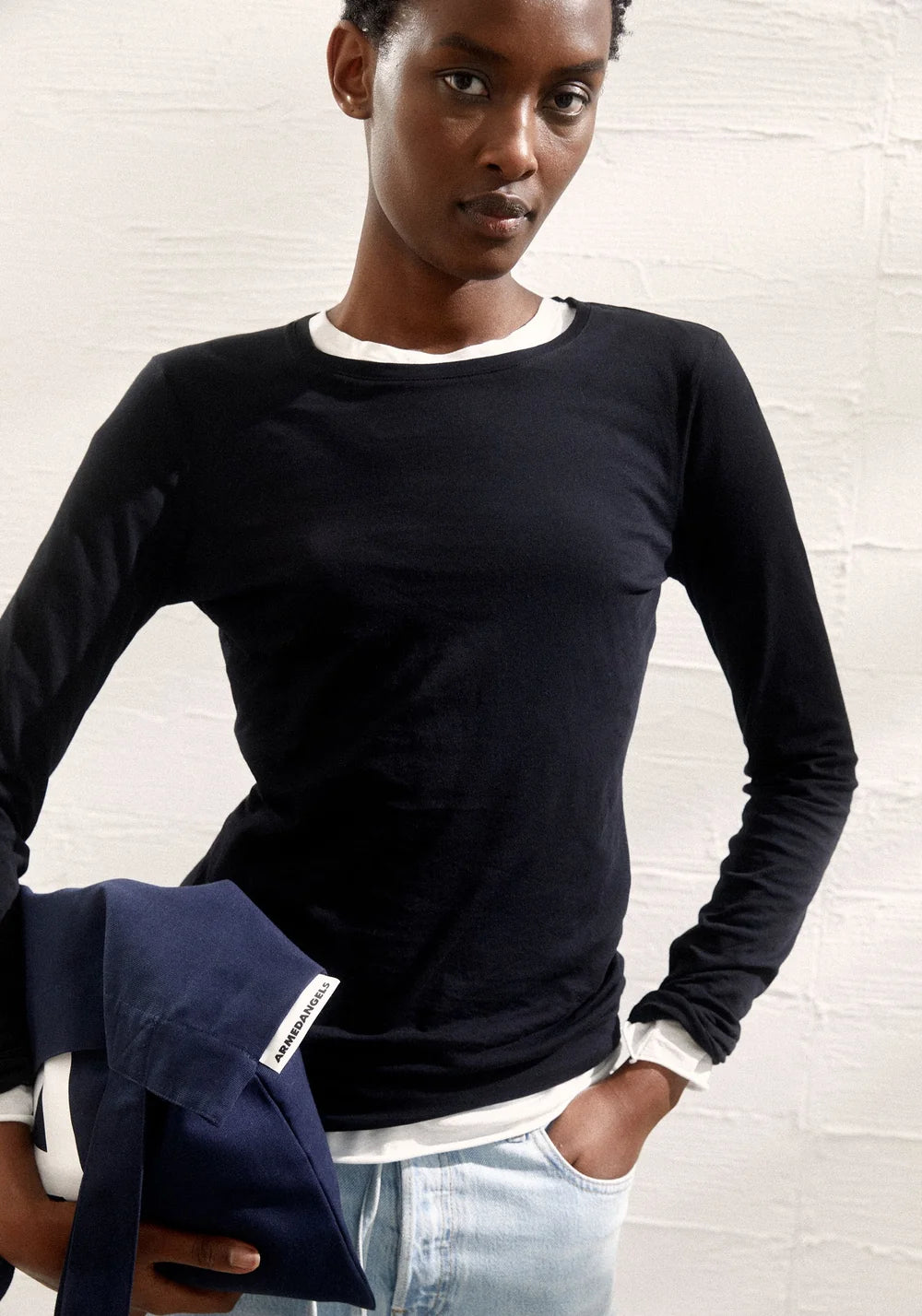 ARMEDANGELS | Manches longues 'Einiaara Soft' |Noir