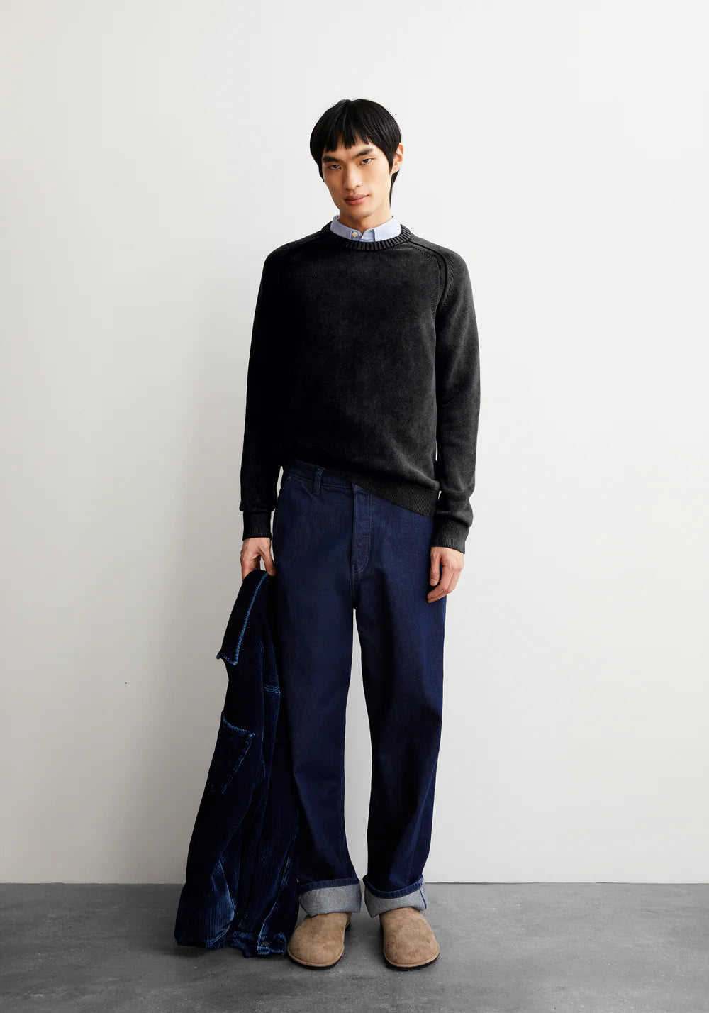 Armedangels | Le pull en coton biologique VAANJO GMT DYE - Noir
