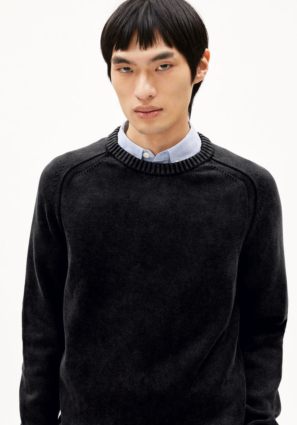 Armedangels | Le pull en coton biologique VAANJO GMT DYE - Noir