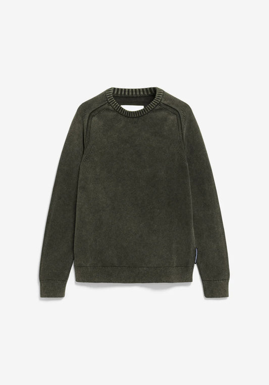 Armedangels | Le pull en coton biologique VAANJO GMT DYE - forêt de pins