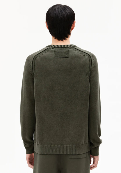 Armedangels | Le pull en coton biologique VAANJO GMT DYE - forêt de pins