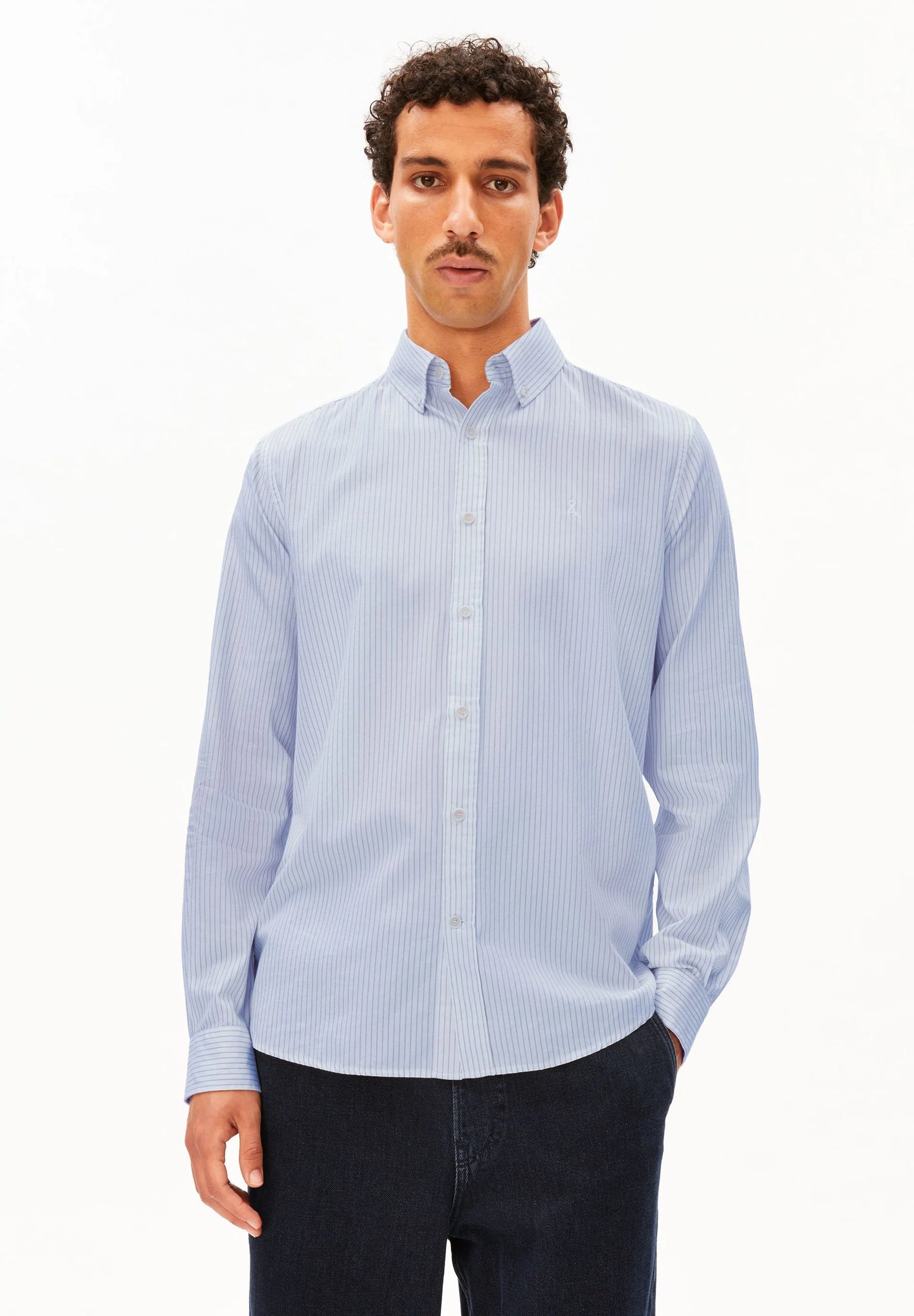 ARMEDANGELS | Chemise rayée à manche longue ( Quaasa ) - Bleu