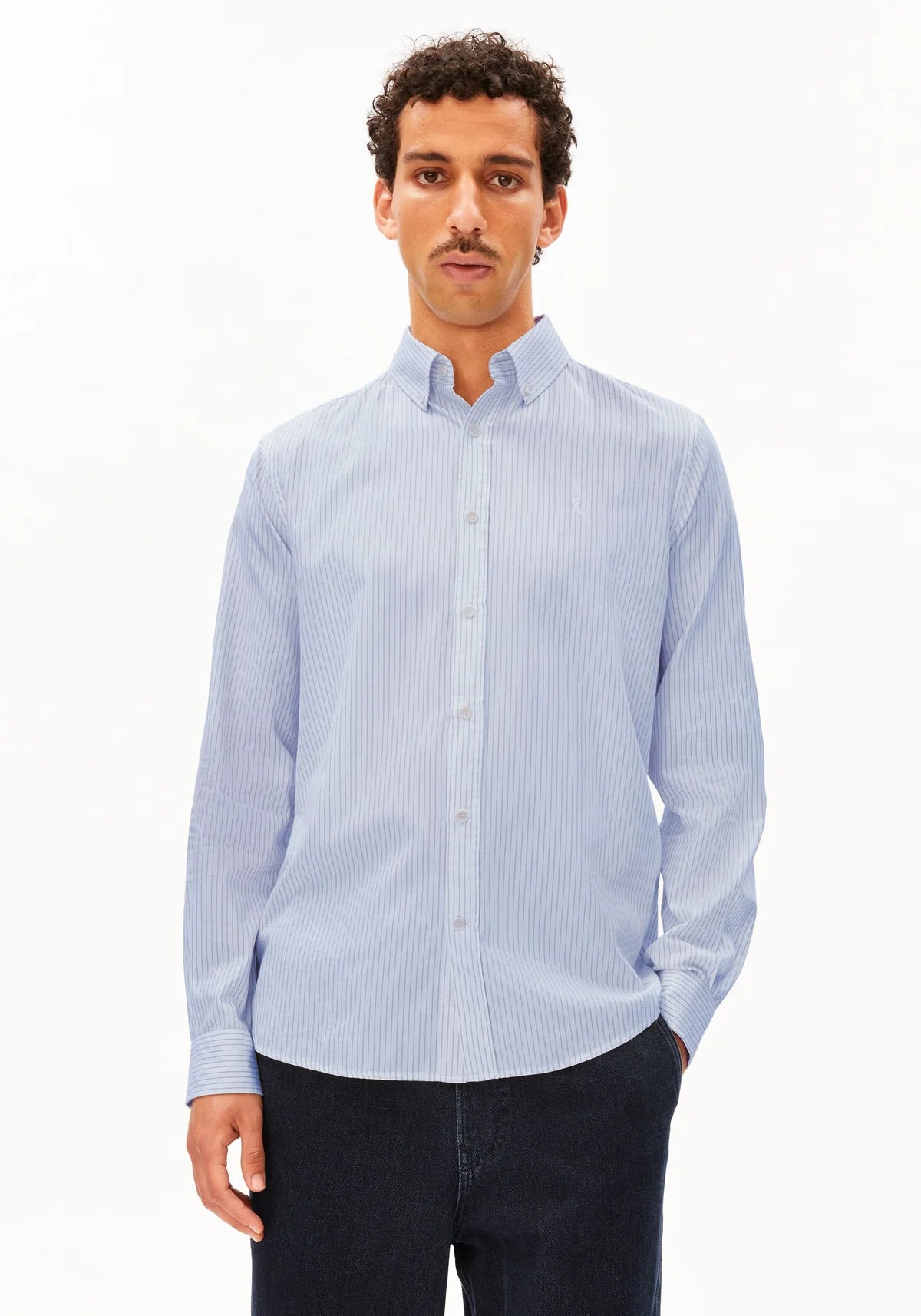 ARMEDANGELS | Chemise rayée à manche longue "Quaasa" - Rayons bleus