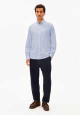 ARMEDANGELS | Chemise rayée à manche longue "Quaasa" - Rayons bleus
