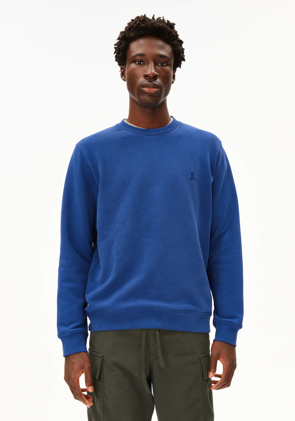 Armedangels | sweat-shirt en molleton ''BAARO'' en coton biologique - Bleu