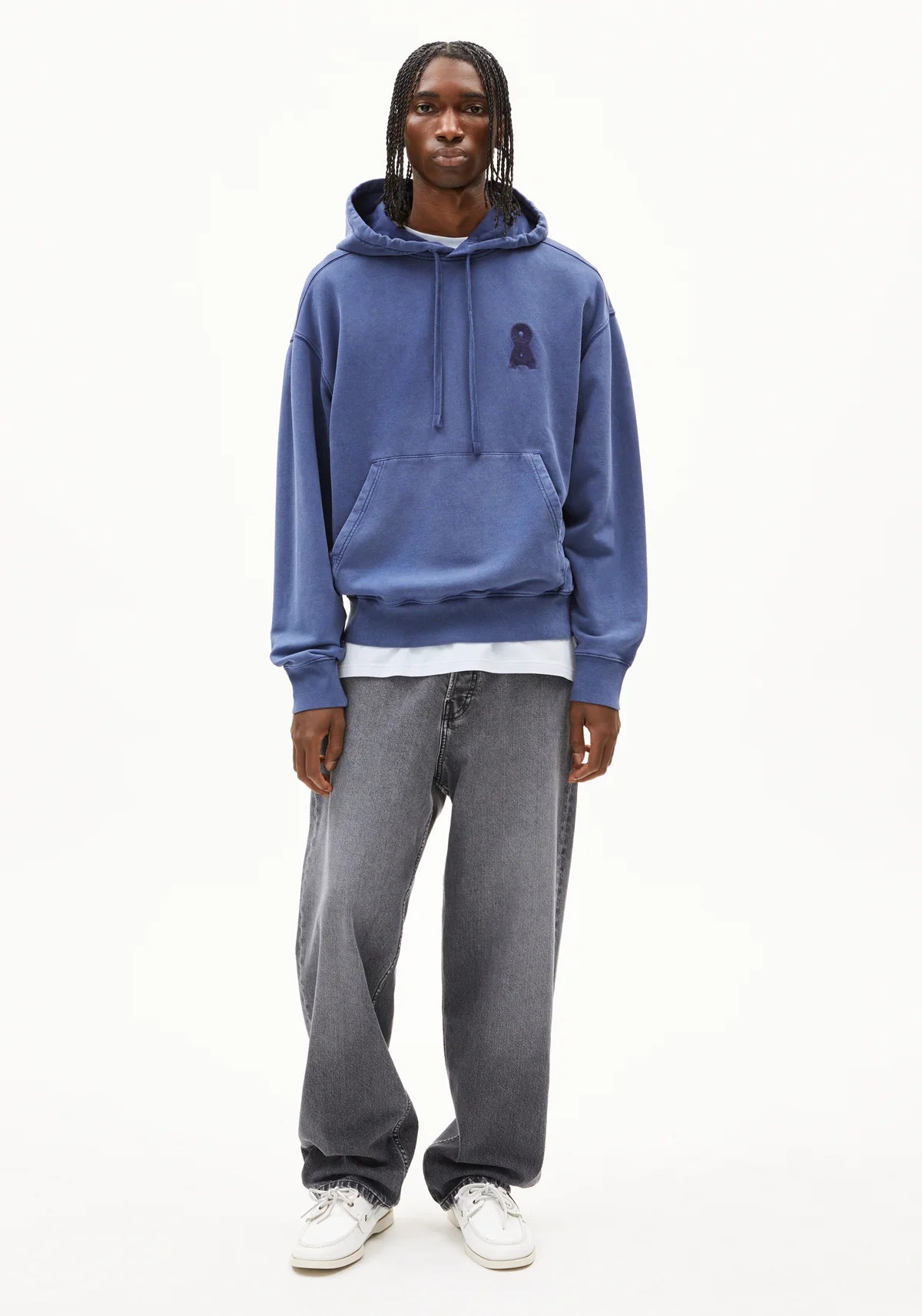 Armedangels |  Sweat à capuche ''Iconic A Kiraan'' - Bleu