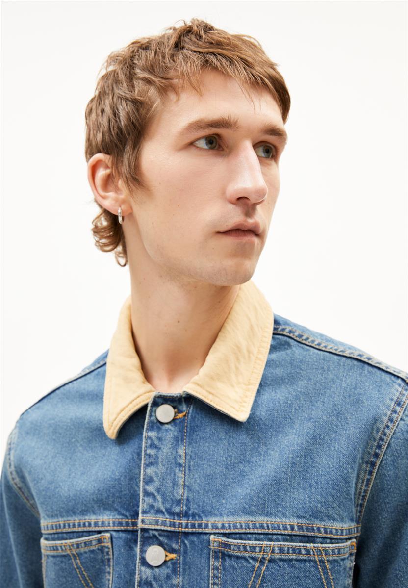Armedangels | Veste en jean « AASHTON » en coton recyclé - bleu céleste