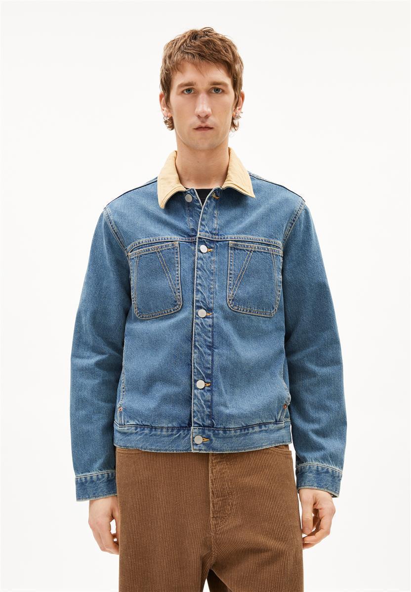 Armedangels | Veste en jean « AASHTON » en coton recyclé - bleu céleste
