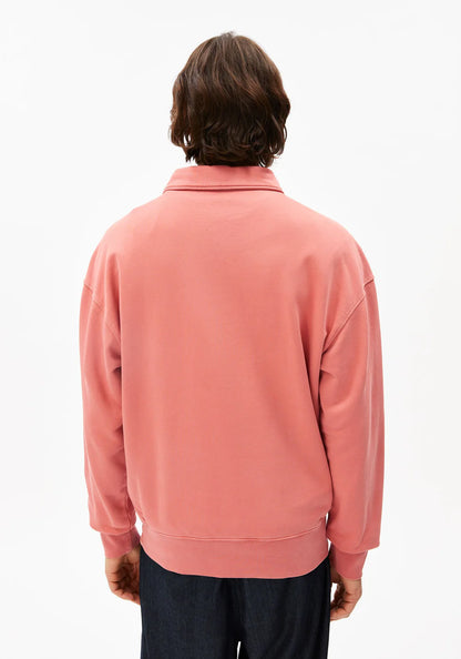 ARMEDANGELS | Pull à demi-zip "ICONIC Å" - Rouge délavé
