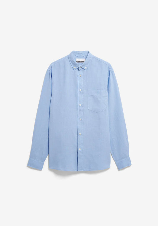 ARMEDANGELS |Chemise en lin à manches longues - Bleu claire