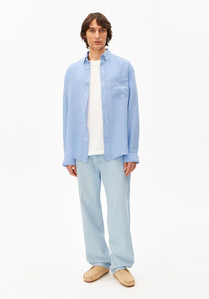 ARMEDANGELS |Chemise en lin à manches longues - Bleu claire