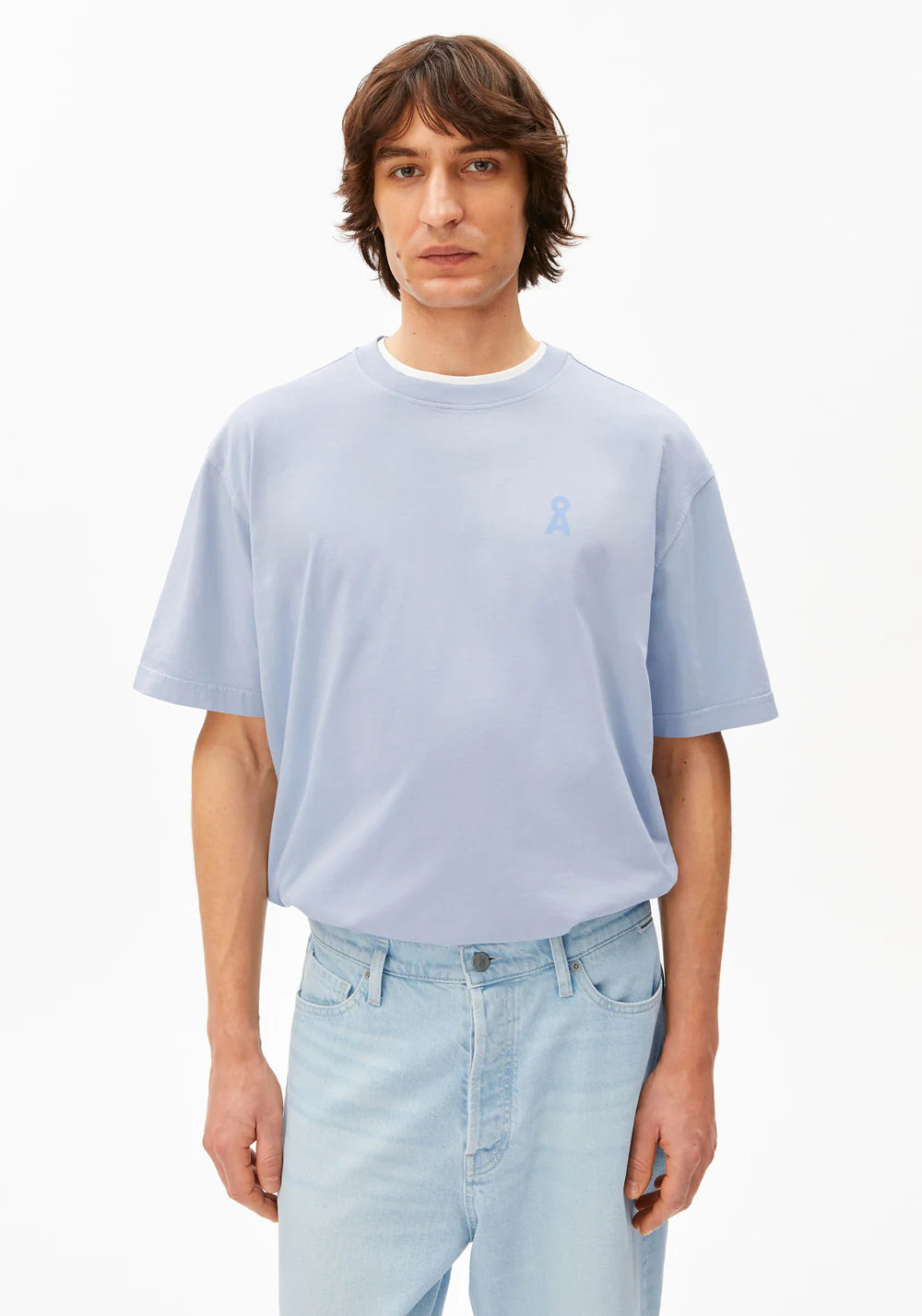 ARMEDANGELS |T-shirt "ICONIC Å MAARKOS" - Bleu clair délavé