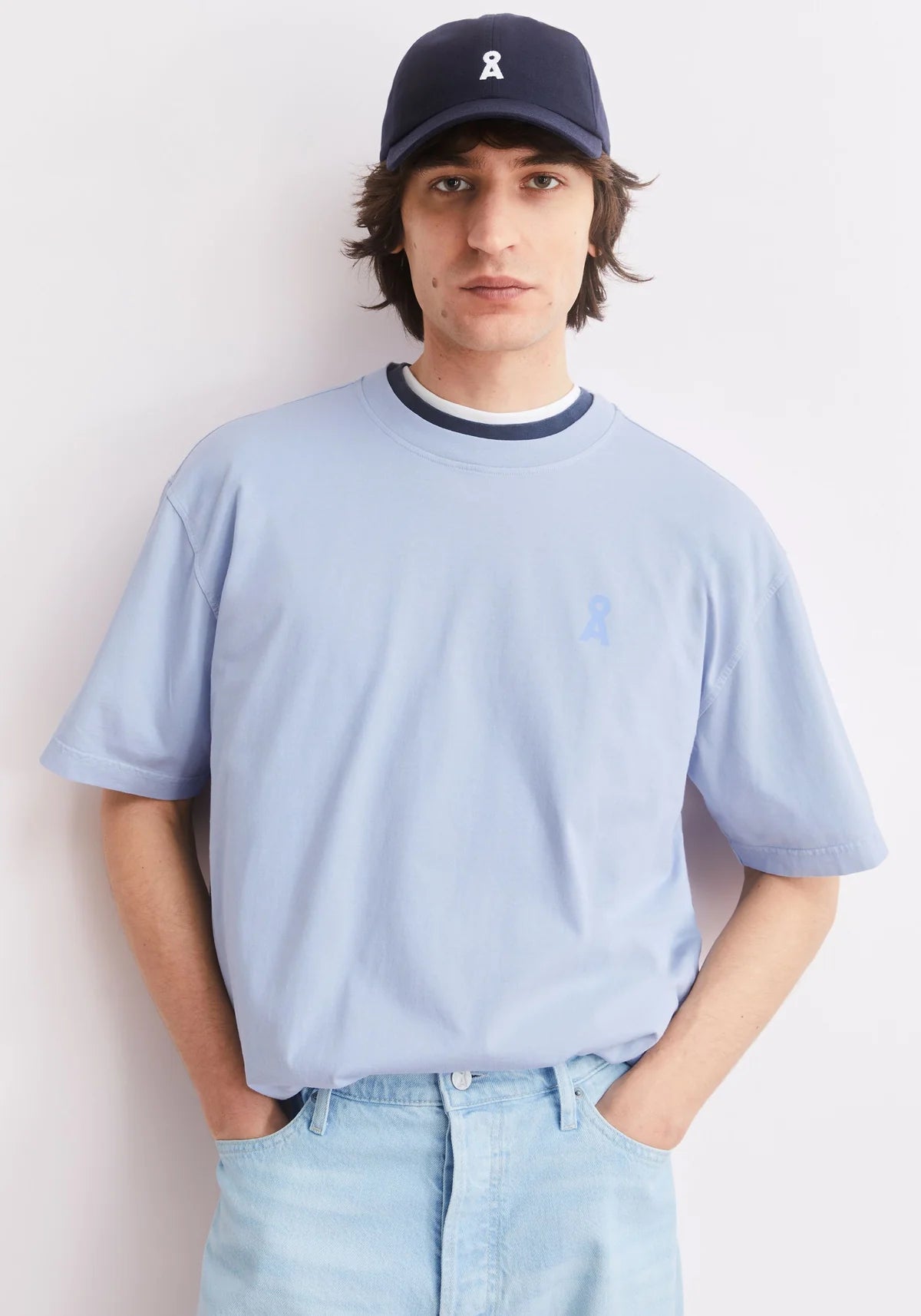 ARMEDANGELS |T-shirt "ICONIC Å MAARKOS" - Bleu clair délavé