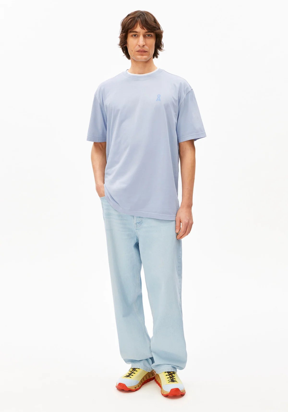 ARMEDANGELS |T-shirt "ICONIC Å MAARKOS" - Bleu clair délavé