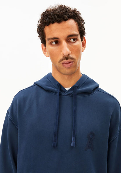 ARMEDANGELS | Sweat à capuche "ICONIC Å KIRAAN" - Bleu delavé
