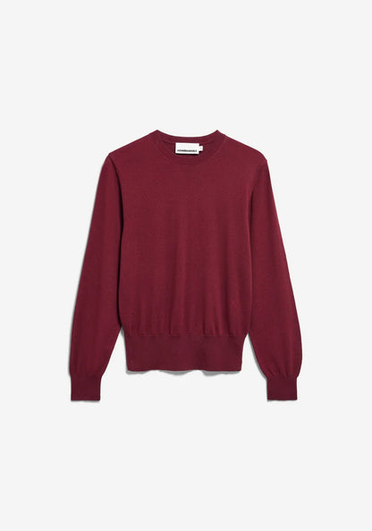 ARMEDANGELS | Pull en maille fine | Rouge velours
