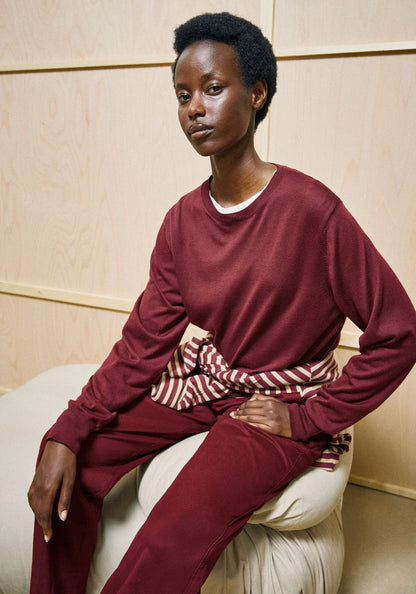 ARMEDANGELS | Pull en maille fine | Rouge velours