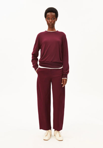 ARMEDANGELS | Pull en maille fine | Rouge velours