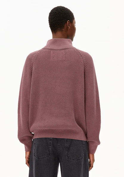 Armedangels | Pull en coton biologique teint en pièce "RONYIAAS"- Rose poudré