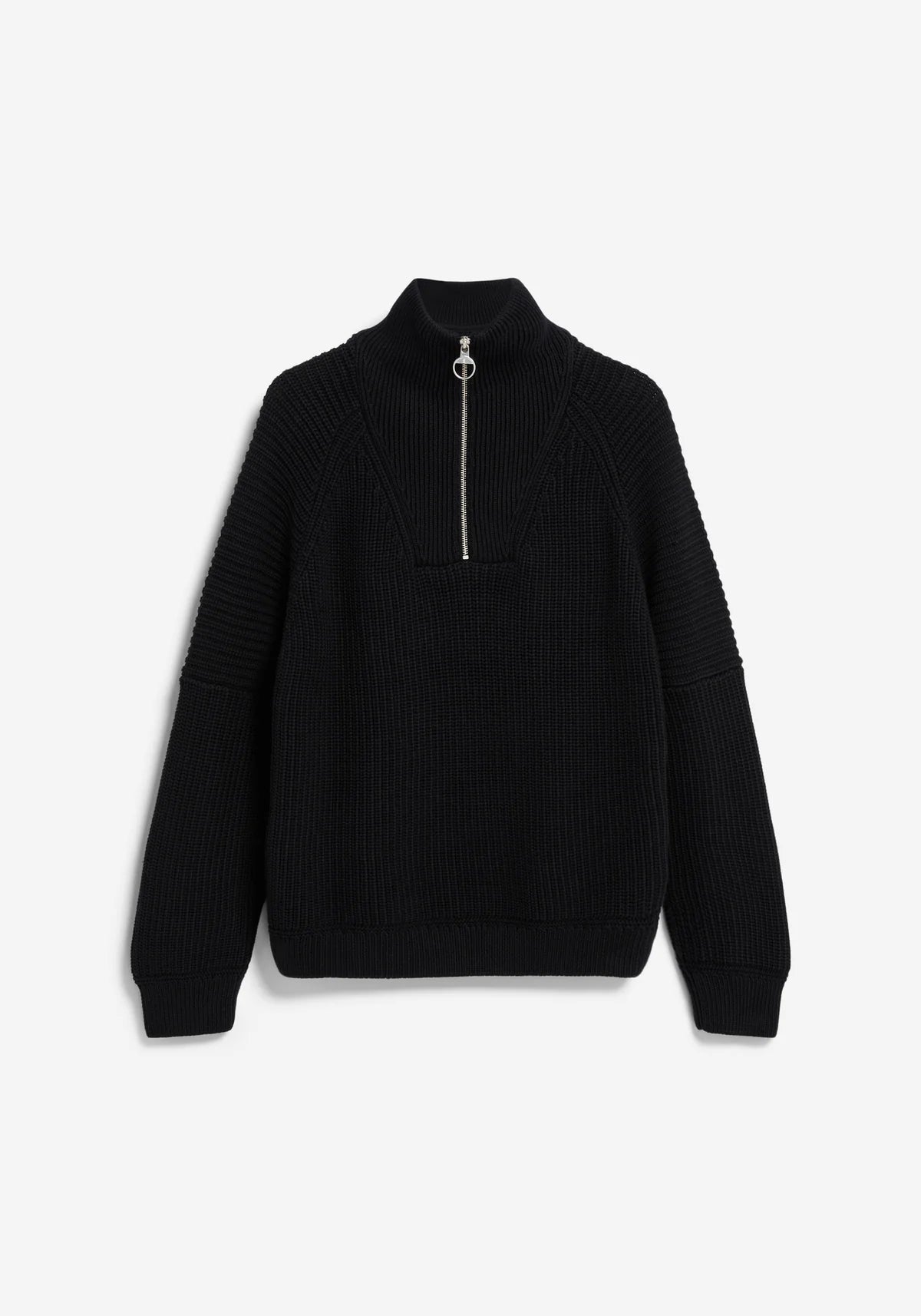 Armedangels | Le pull demi-zip "Kaalves" - Noir