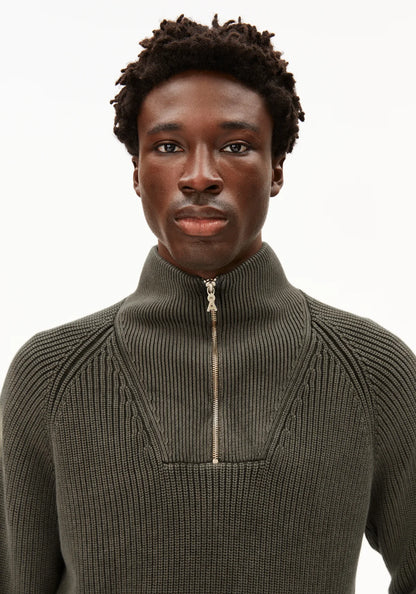 Armedangels | Le pull demi-zip "Kaalves" - Vert Forêt