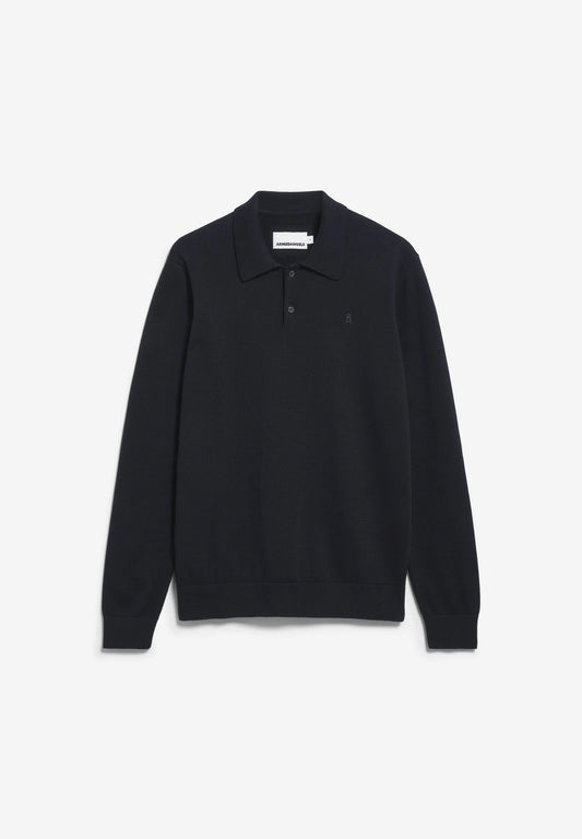 ARMEDANGELS | Polo manche longue - Noir