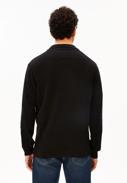 ARMEDANGELS | Polo manche longue - Noir