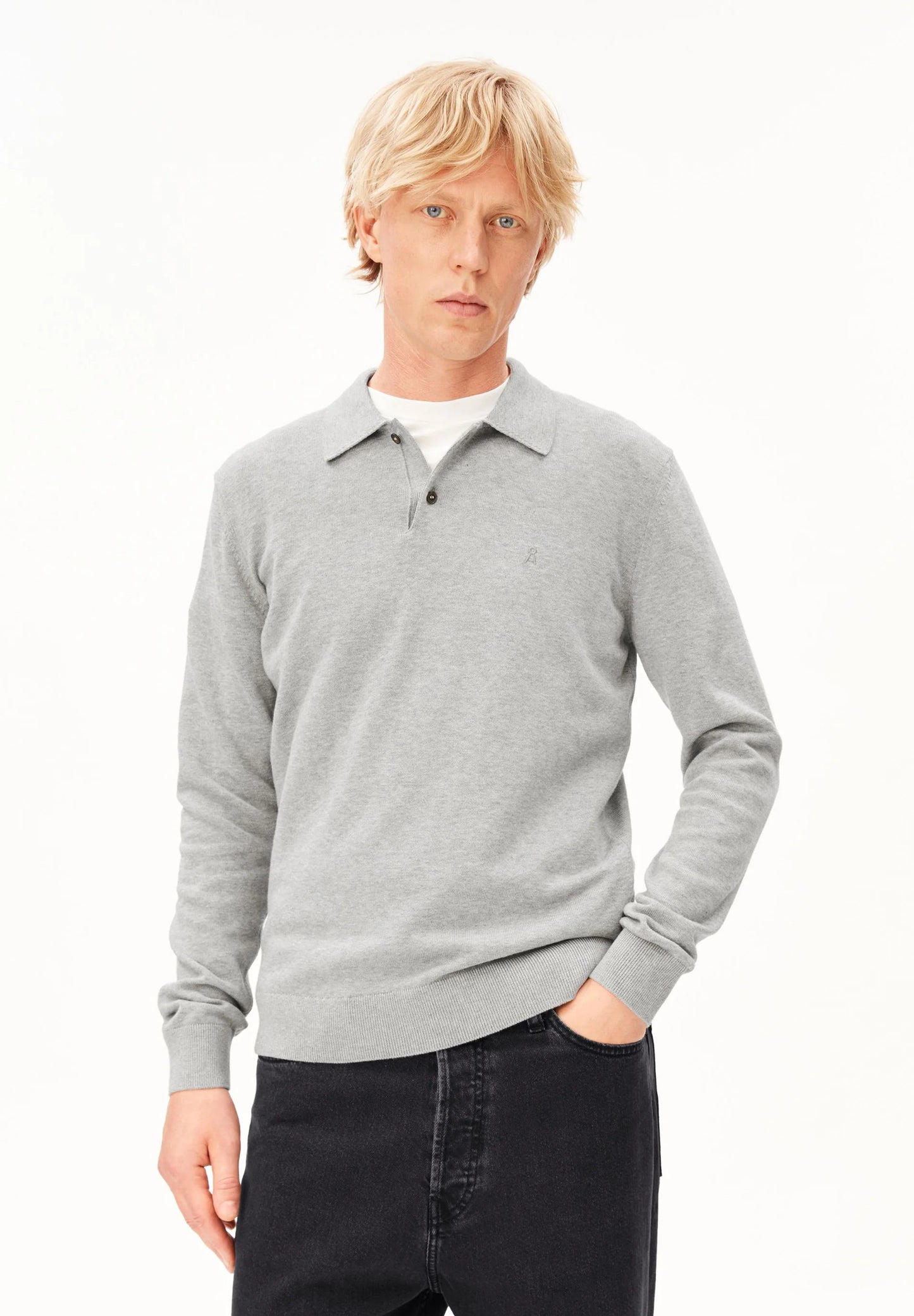 ARMEDANGELS | Polo manche longue - Gris