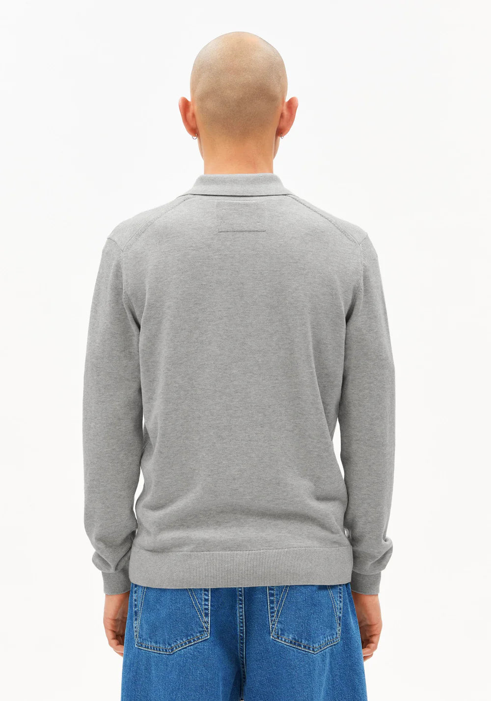 ARMEDANGELS | Polo en maille à manches longues - Gris