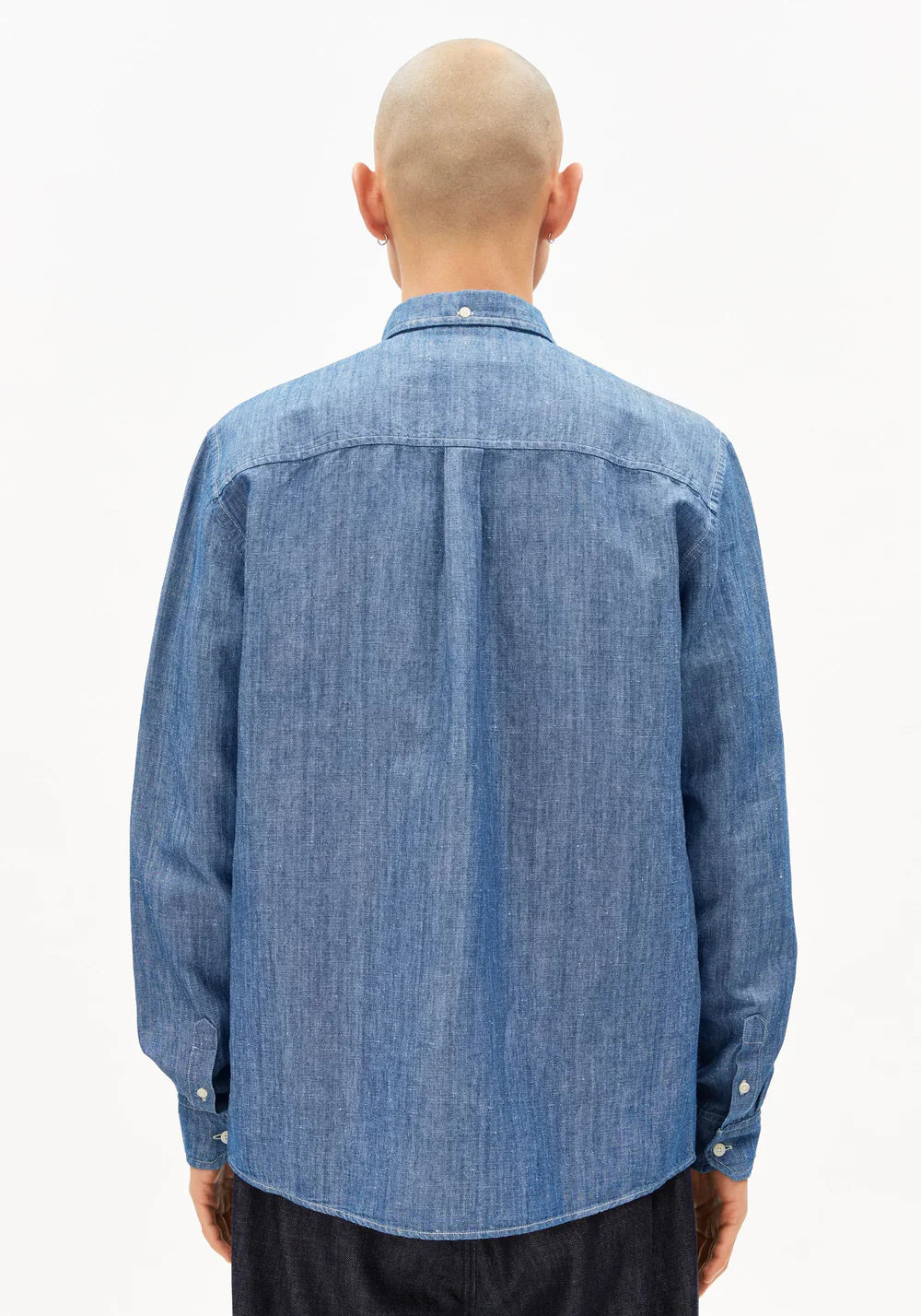 ARMEDANGELS | Chemise en chambray de lin et coton - Denim foncé