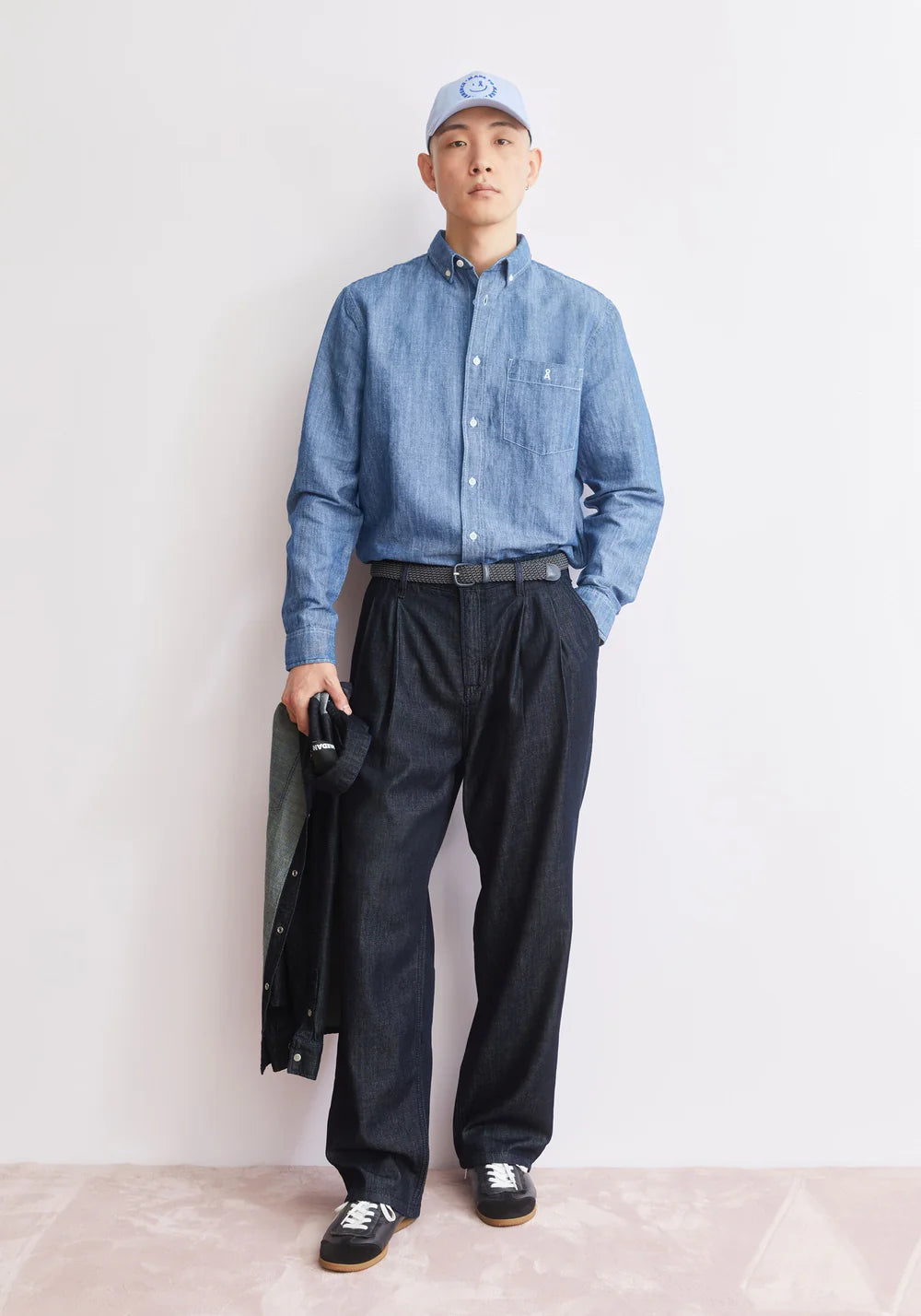 ARMEDANGELS | Chemise en chambray de lin et coton - Denim foncé