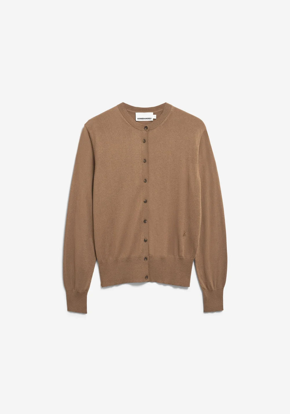 ARMEDANGELS | Cardigan en maille fine | Marron