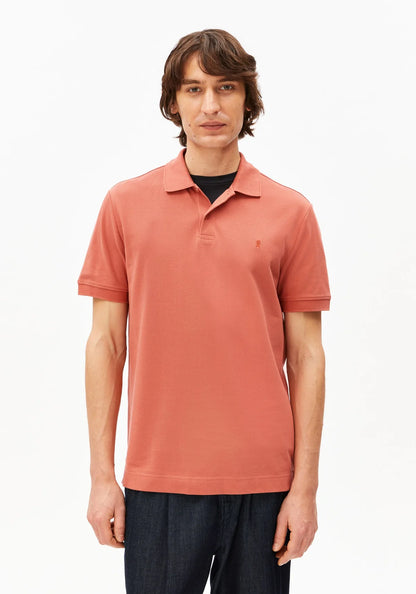 ARMEDANGELS | Polo "MAARIO" - Rouge délavé