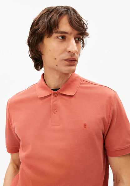 ARMEDANGELS | Polo "MAARIO" - Rouge délavé