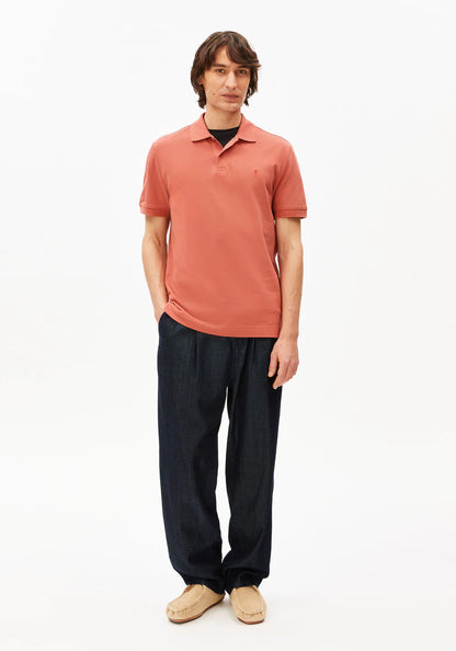 ARMEDANGELS | Polo "MAARIO" - Rouge délavé