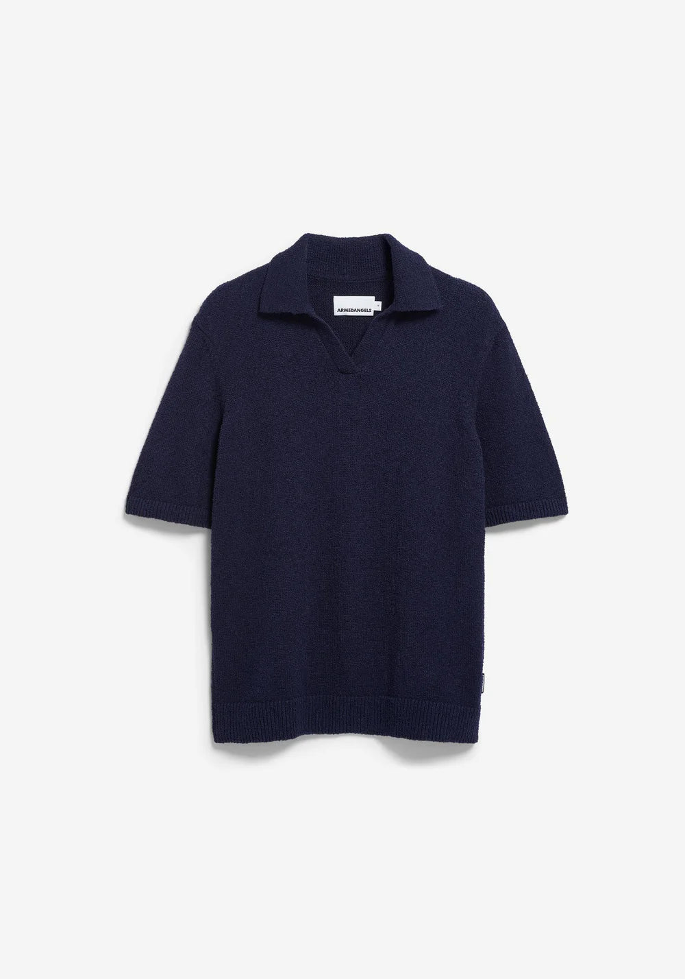 ARMEDANGELS | Polo en maille bouclé - Bleu nuit
