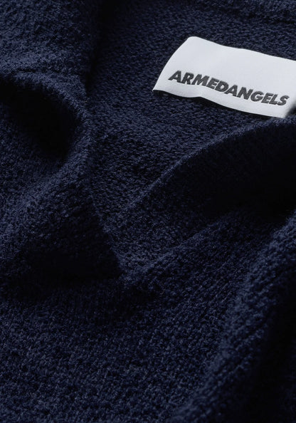 ARMEDANGELS | Polo en maille bouclé - Bleu nuit