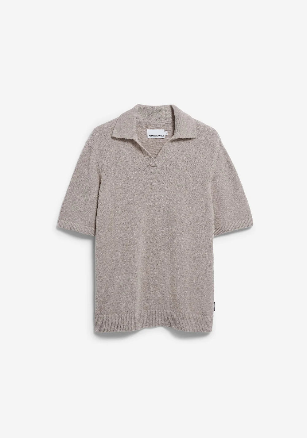 ARMEDANGELS | Polo en maille bouclé - Gris sable