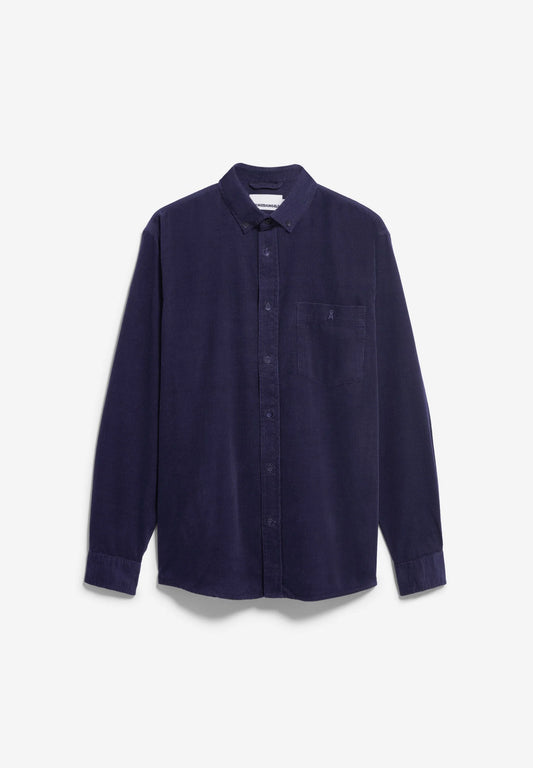 ARMEDANGELS | Chemise en velours côtelé de coton bio - Marine