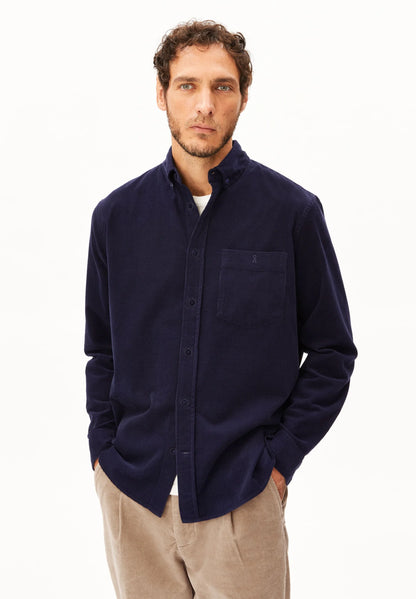 ARMEDANGELS | Chemise en velours côtelé de coton bio - Marine