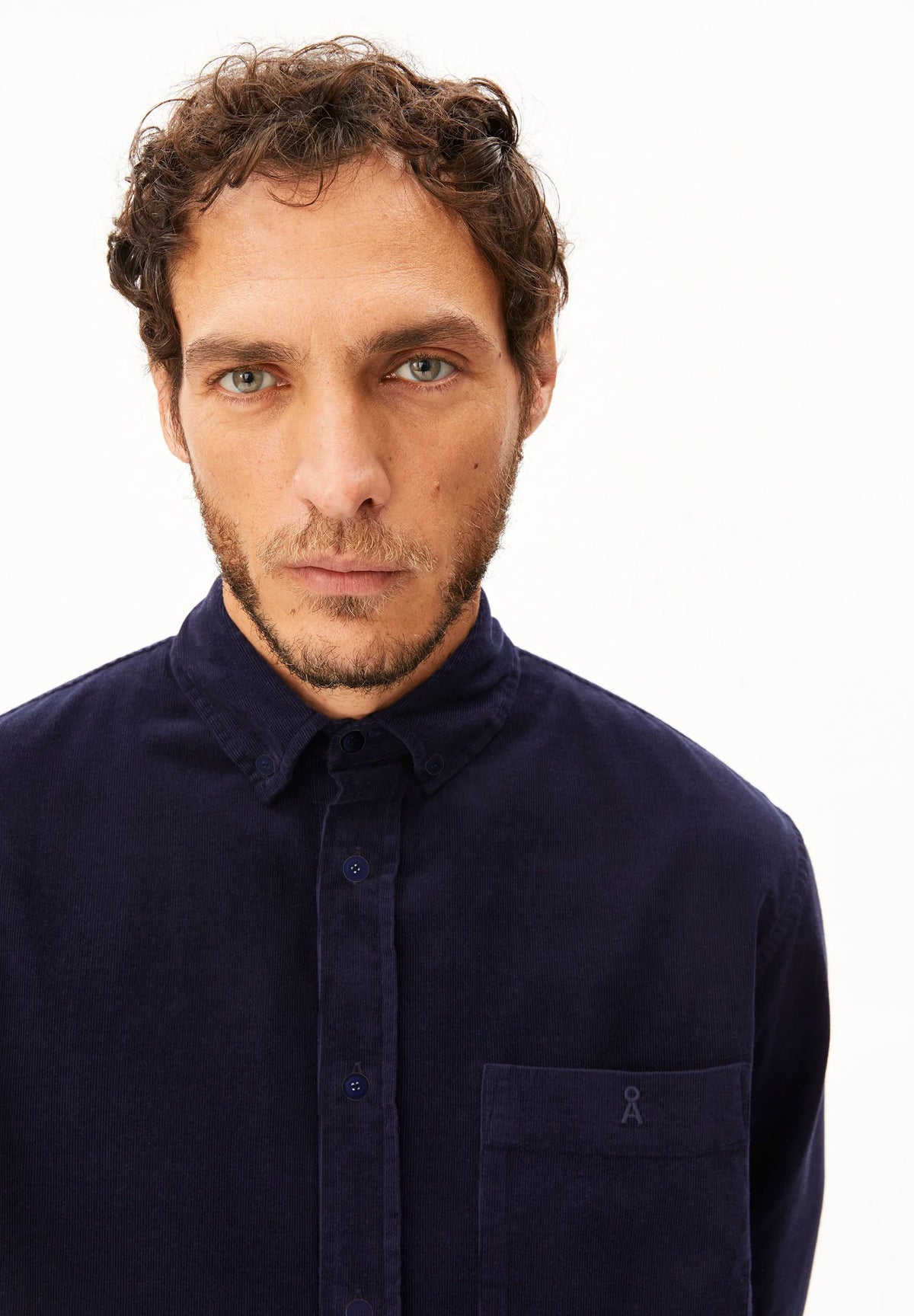ARMEDANGELS | Chemise en velours côtelé de coton bio - Marine
