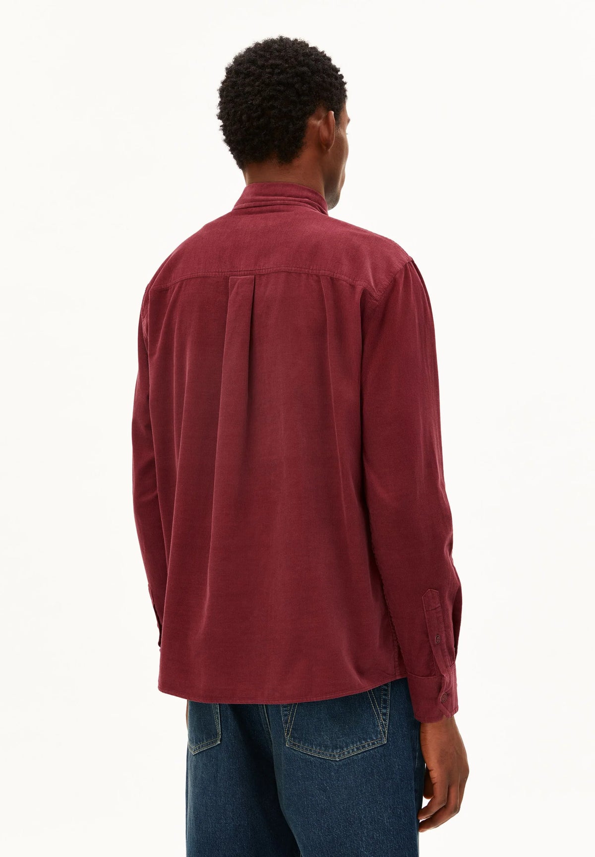 ARMEDANGELS | Chemise en velours côtelé de coton bio - Rouge 