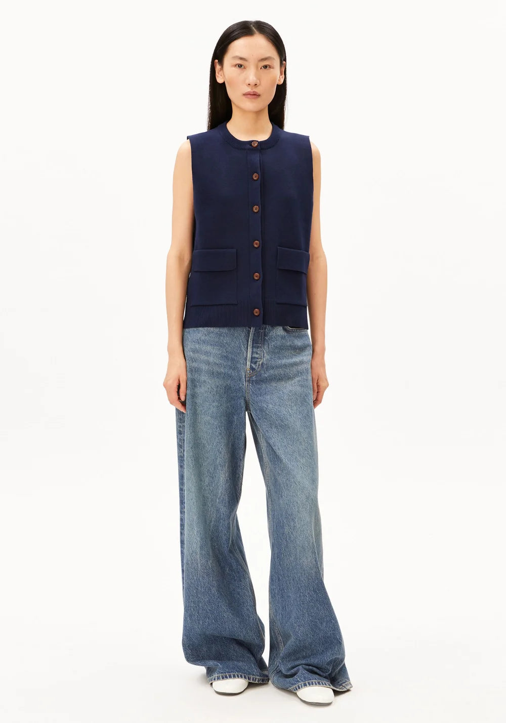 ARMEDANGELS | Veste à tricot 'Compact' | Marine