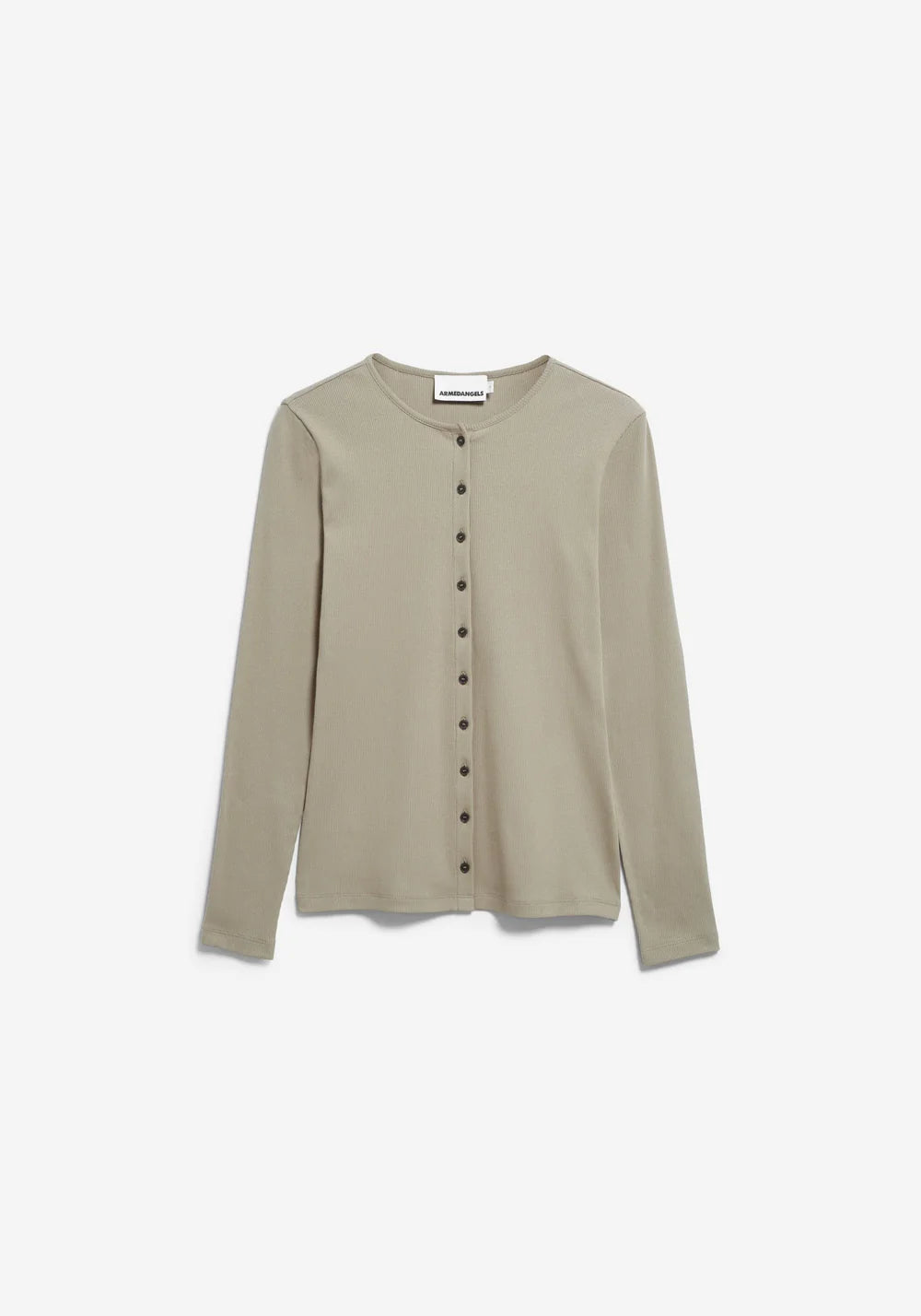 ARMEDANGELS | Haut 'Rib Button' | Sauge