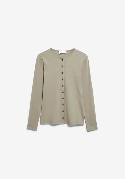 ARMEDANGELS | Haut 'Rib Button' | Sauge