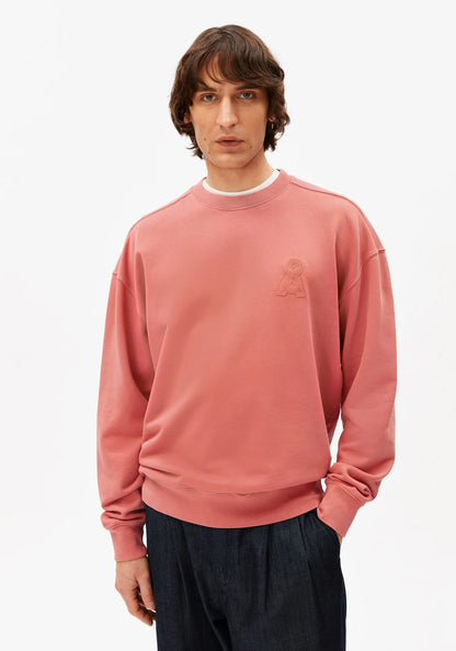 ARMEDANGELS | Sweat-shirt "ICONIC Å GMT DYE" - Rouge délavé