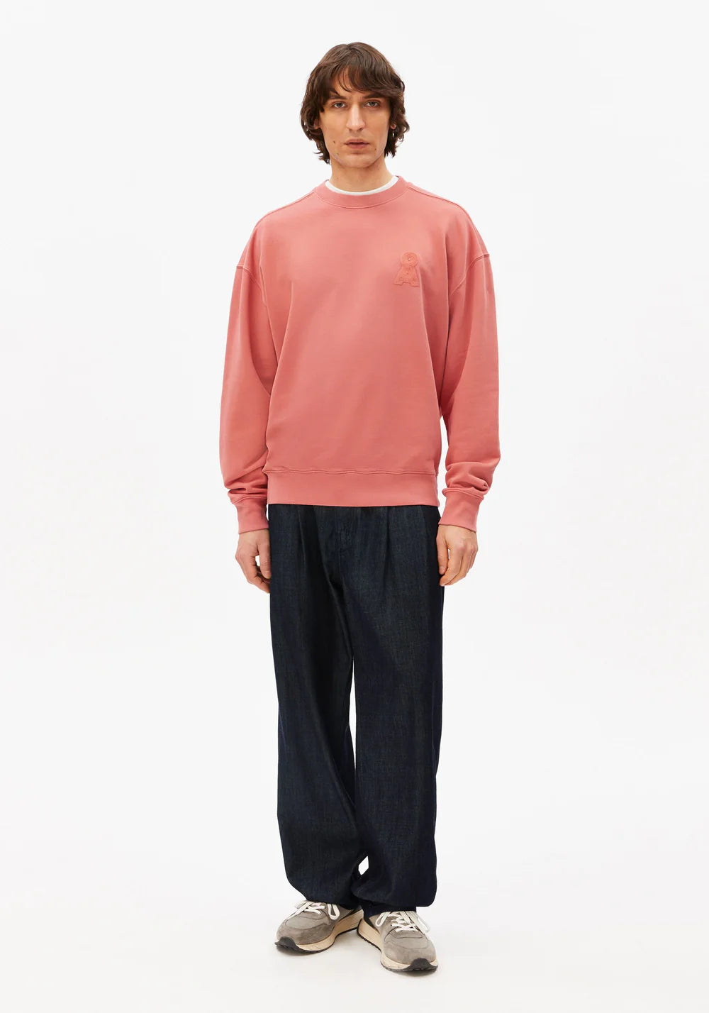 ARMEDANGELS | Sweat-shirt "ICONIC Å GMT DYE" - Rouge délavé