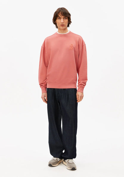 ARMEDANGELS | Sweat-shirt "ICONIC Å GMT DYE" - Rouge délavé