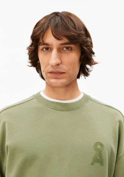 ARMEDANGELS | Sweat-shirt "ICONIC Å GMT DYE" - Vert délavé