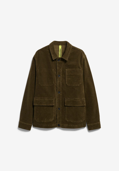 ARMEDANGELS | Le blazer en velours côtelé de coton bio - Olive